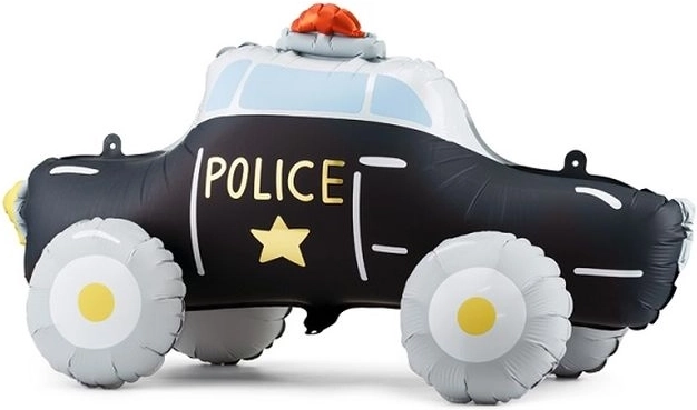 Folie staande ballon politieauto mix - 1 stuk