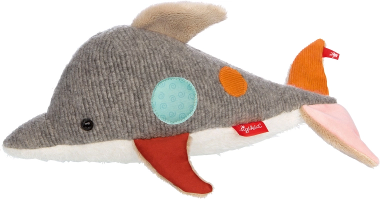 Sigikid eerste knuffeldolfijn patchwork 33 cm