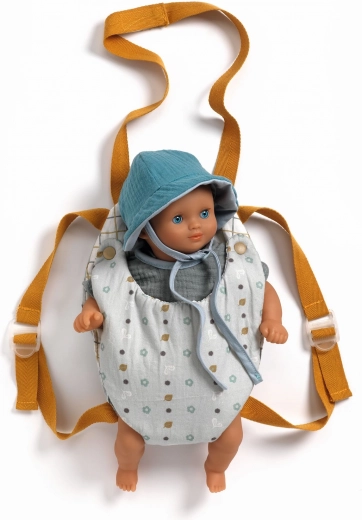 Draagdoek voor poppen Blue Gray