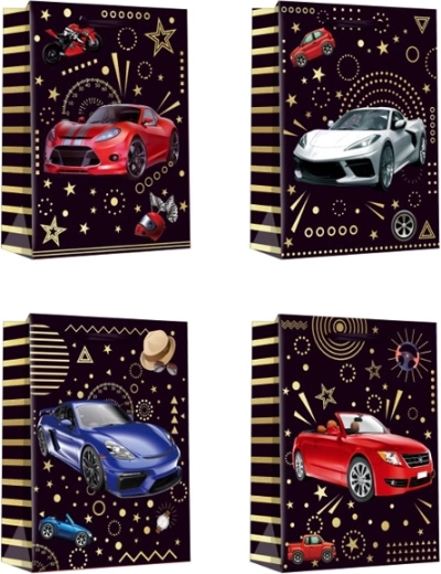 Cadeautas M voor jongens – mix van patronen