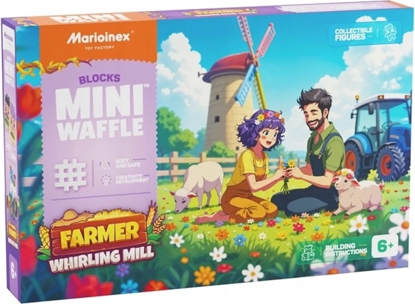 Marioinex Mini Waffle Boerderij – windmolen (100 onderdelen)