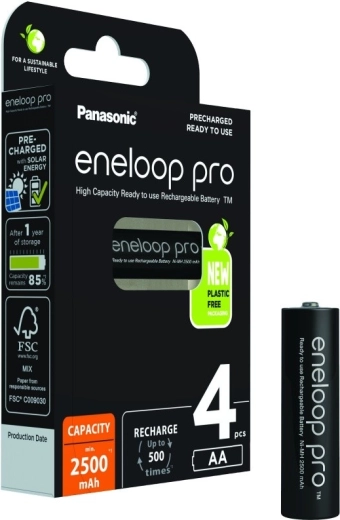 ENELOOP Pro AA-accu’s 2500 mAh, set van 4 stuks