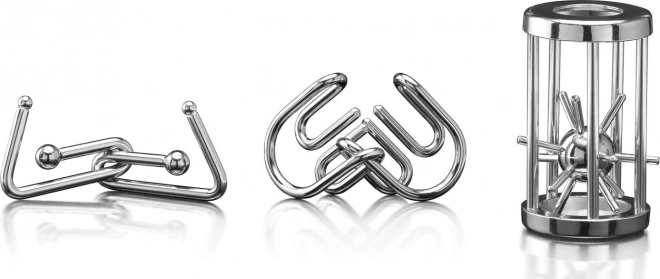 Set van 3 metalen puzzels POPULAR