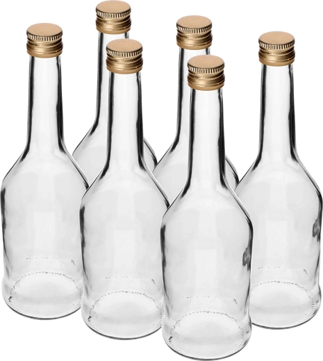 Glazen fles Napoleon 500 ml met schroefdop (6 stuks)