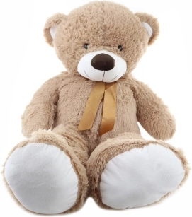 Pluchen teddybeer met strik 100 cm