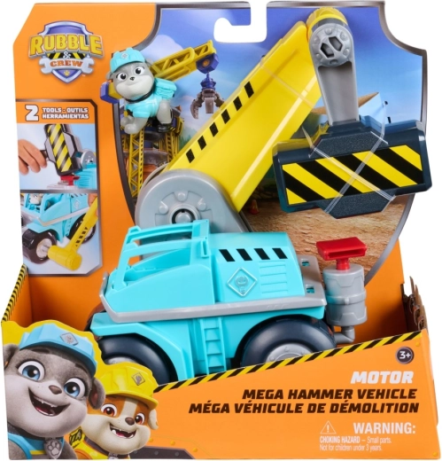 Rubble & Crew functioneel bouwvoertuig Motor – interactieve kraan met accessoires
