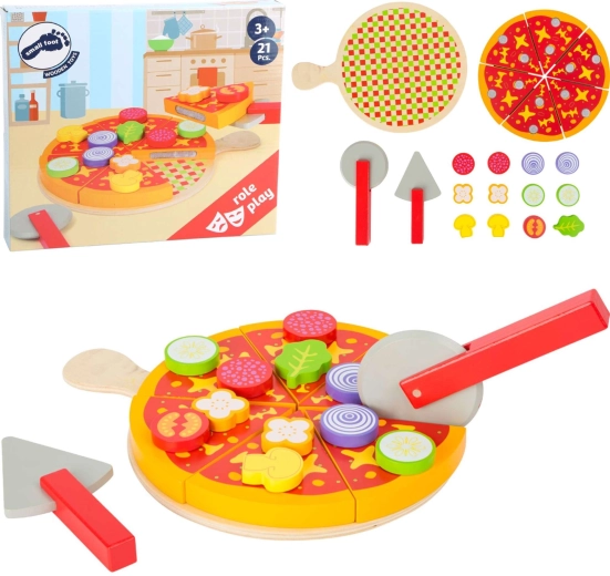 Houten pizza om te snijden Small Foot