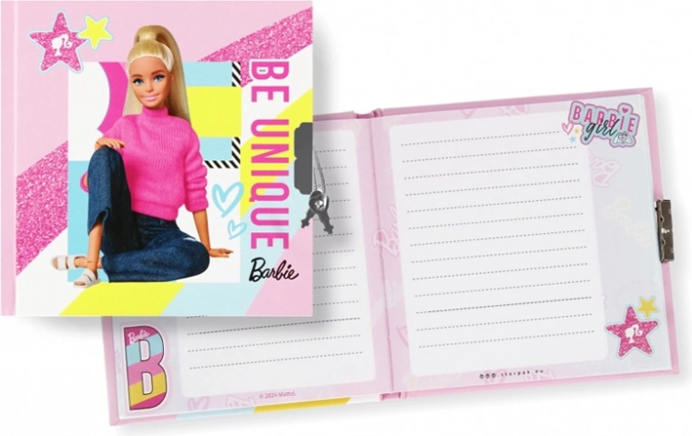 Barbie-dagboek met slot - 1 stuk