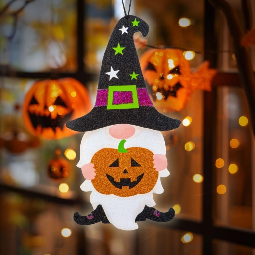 Hangende Halloween-decoratie van schuim met kaboutermotief 44 × 26 cm