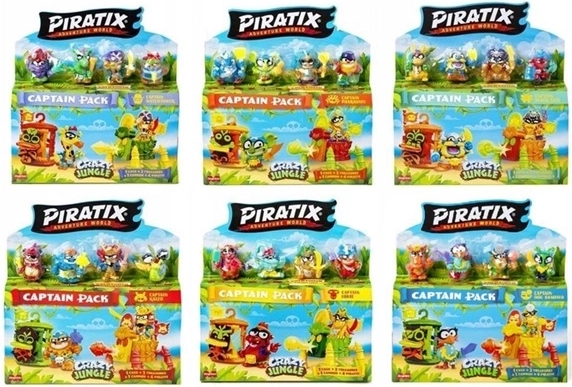 4 Piratix-figuren voor de bemanning van de kapitein