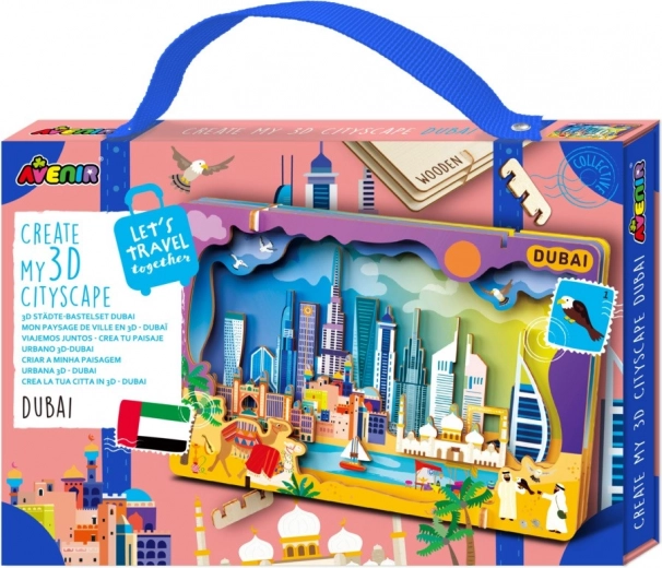 Houten 3D-puzzel stads panorama – DUBAI