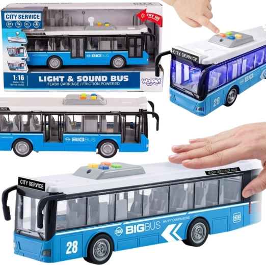 Interactieve elektrische stadsbus WOOPIE op schaal 1:16