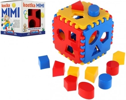Insteekkubus voor kinderen van plastic 13 × 13 × 13 cm