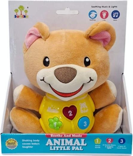Pluchen teddybeer met geluiden en lichteffecten
