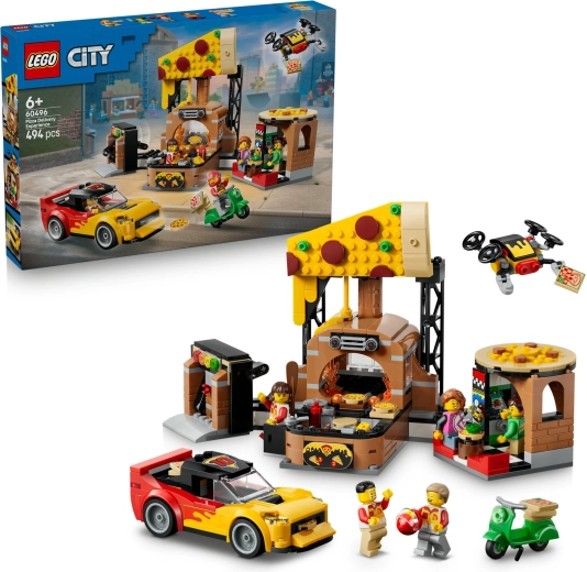 LEGO City pizzabezorging met voertuigen