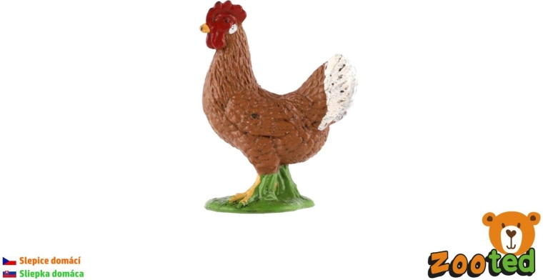 Figurine van een kip, huiskip, 4 cm