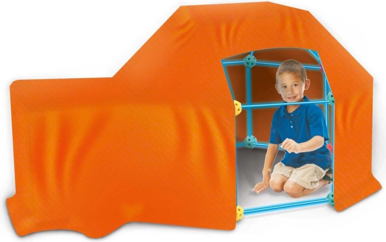 Tentvormige schuilplaats met doek