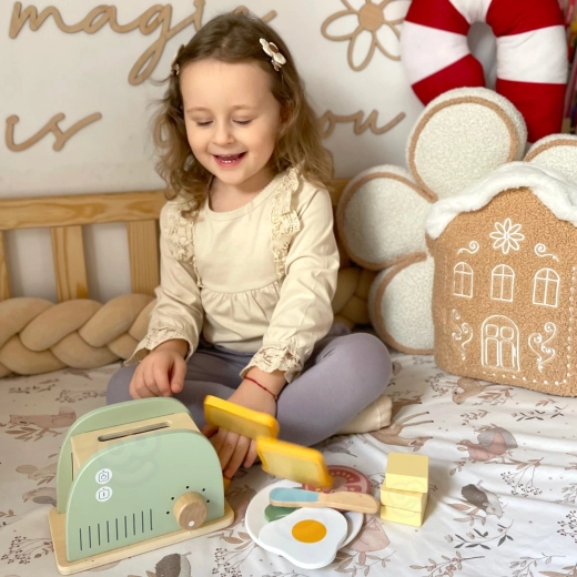 Realistische broodrooster met hendel en knop