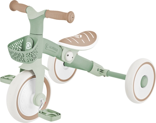 Leerlijke driewieler 2-in-1 Plus Ecologic kinderdriewieler en loopfiets pistachekleurig