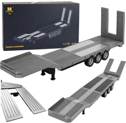 Huina RC dieplader aanhanger voor Scania 770S 1:18 grijs