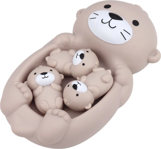 Drijvende otterfamilie voor zintuiglijk speelplezier