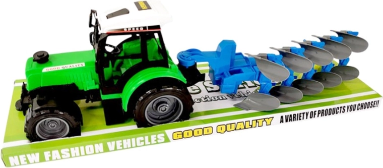 Tractor voor kleine boeren met aankoppelbare landbouwmachine