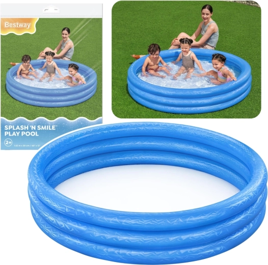Bestway Splash N Smile kinderopblaaszwembad 152 cm blauw