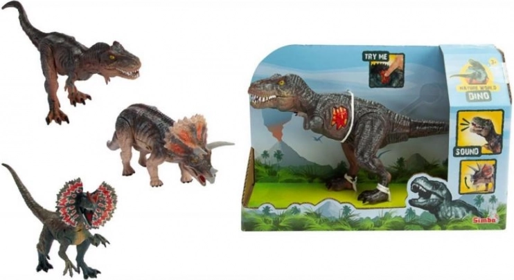Geluidendinosaurus - T-Rex, Triceratops, Dilophosaurus