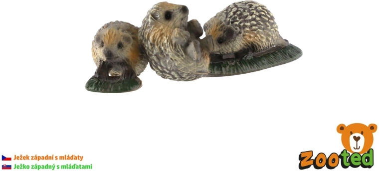 Figuur van een westelijke egel met jongen