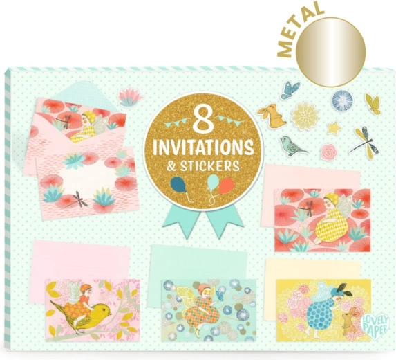 Cadeauset uitnodigingen Feeën DJECO