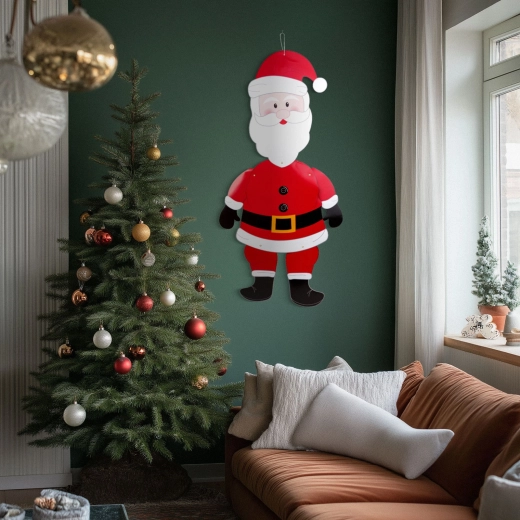 Kerstdecoratie van papier met Sinterklaas, 90 cm