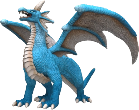 Mythische waterdraak figuur