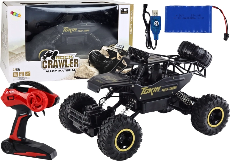 RC-afstandsbediend terreinvoertuig 1:12 Black 4x4 2,4 GHz