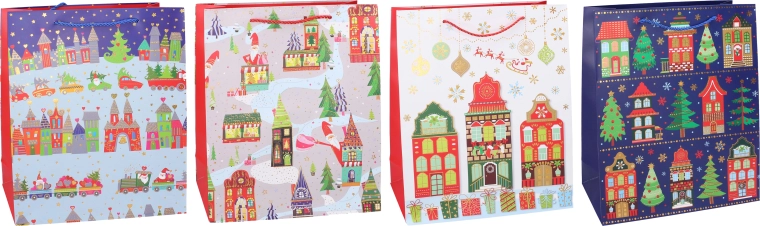 Kerstcadeautas L 31 × 42 × 12 cm - 1 stuk
