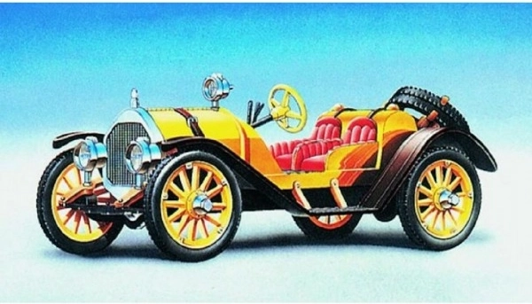 Modelauto Mercer Raceabout 1912 in doos