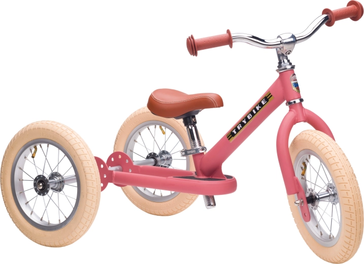 Trybike kinderloopfiets 2-in-1 driewieler/balansfiets mat roze