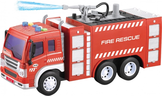 Brandweerauto met waterkanon en licht- en geluidseffecten 27 cm