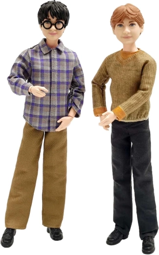 2 gedetailleerde figuren: Harry Potter en Ron Wemel