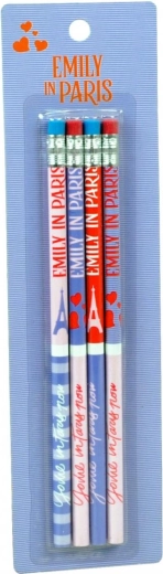 Set potloden met gum Emily in Paris (4 stuks)