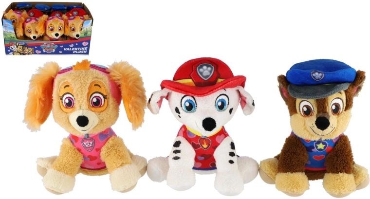 Pluchen hondje Paw Patrol met hartjesmotief - 1 stuk