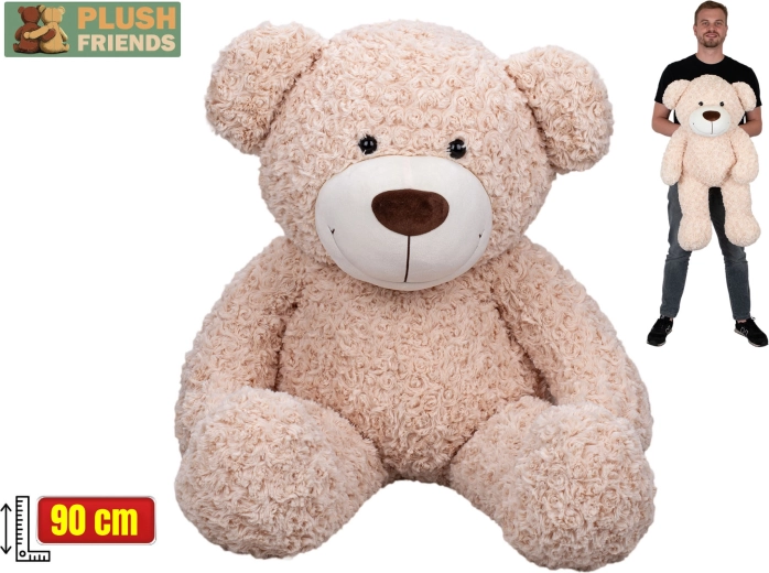 Plush Friends pluchen teddybeer beige 90 cm