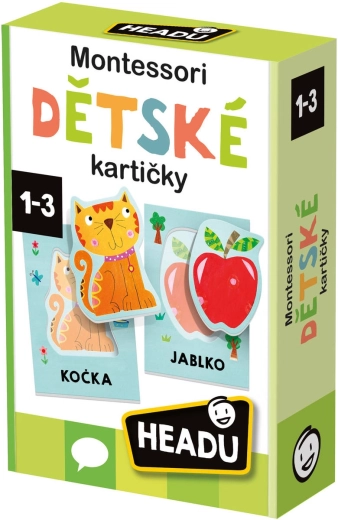 Headu Montessori educatieve kaartjes luisteren en uitspraak van de eerste woorden
