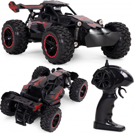 RC terreinwagen 1:18 met achterwielaandrijving en LED‑lampen