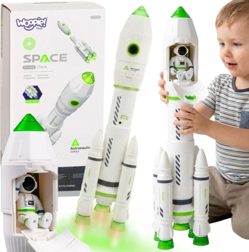 Woopie interactieve ruimteraket met licht, geluid en rookeffect