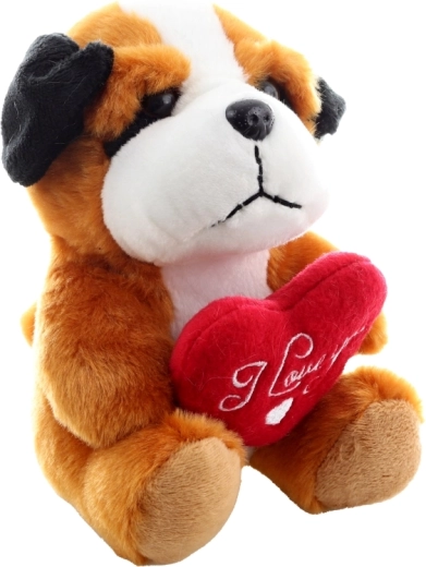 Geborduurd hartje met liefdesboodschap