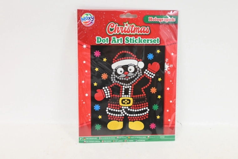 Kerst knutselset met stipstickers met Santa Claus-motief 22 × 18 cm