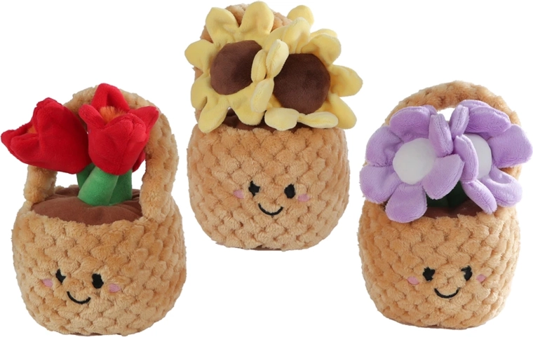 Drie vrolijke bloemvarianten