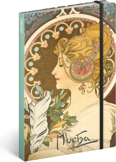 Notique blok 13 x 21 cm Alfons Mucha - Veer ongelijnd