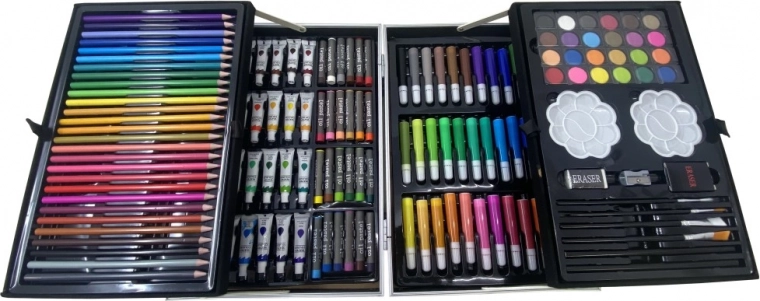 Aluminium schilderskoffertje – 145-delige creatieve set