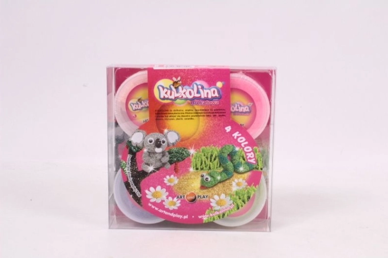 Kulkolina glitter balletjesmodelleerklei – 4 kleuren